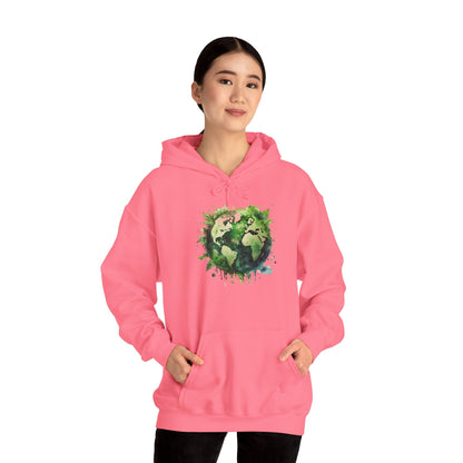 Eco-Friendly World Map Hooded Sweatshirt