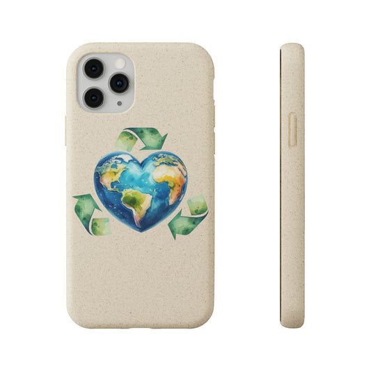 Cute Earth Design - Sustainable Living Biodegradable Phone Case