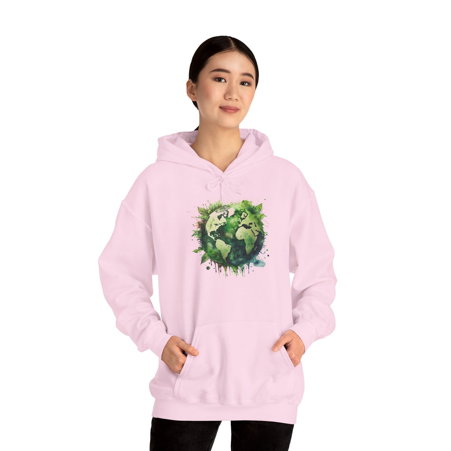 Eco-Friendly World Map Hooded Sweatshirt