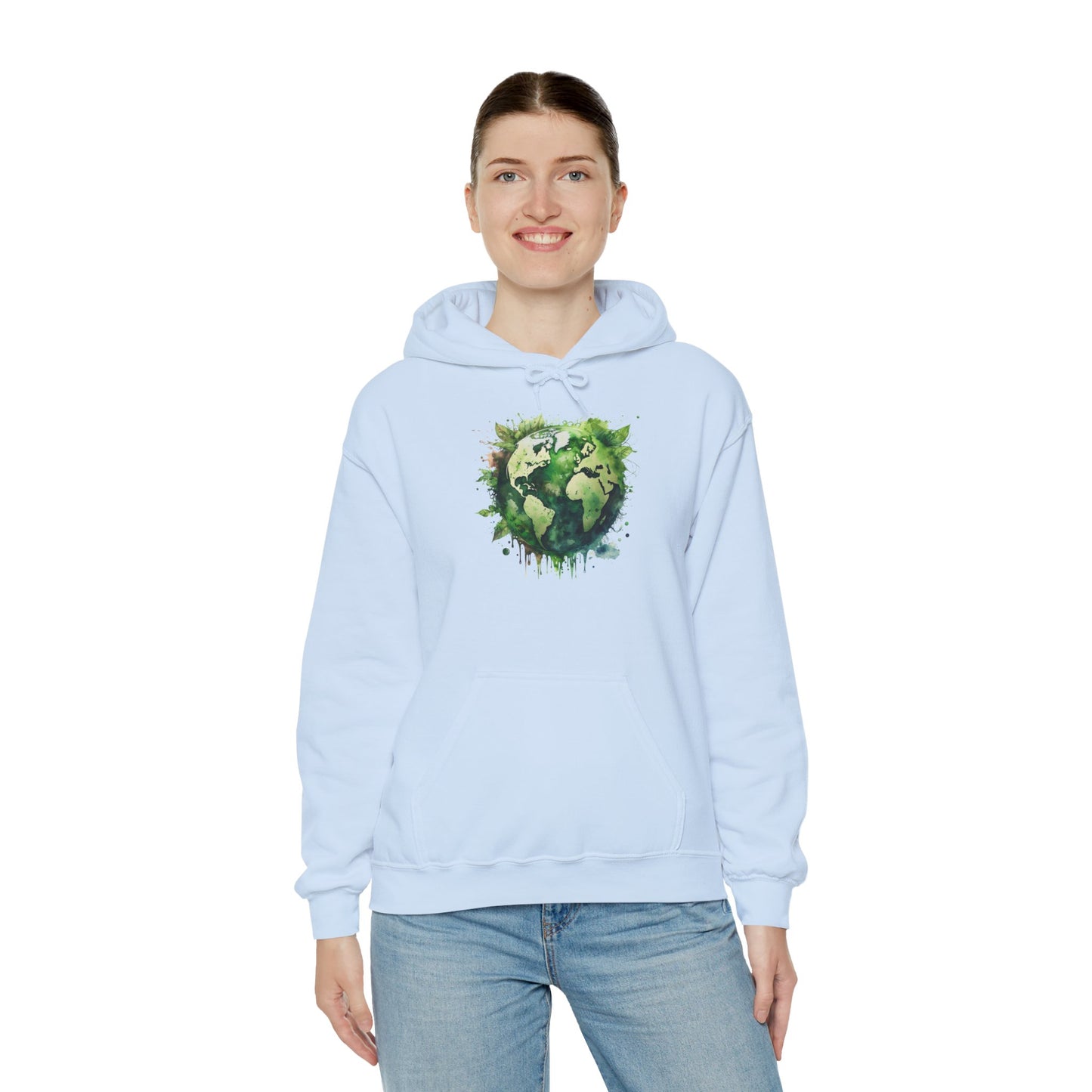 Eco-Friendly World Map Hooded Sweatshirt