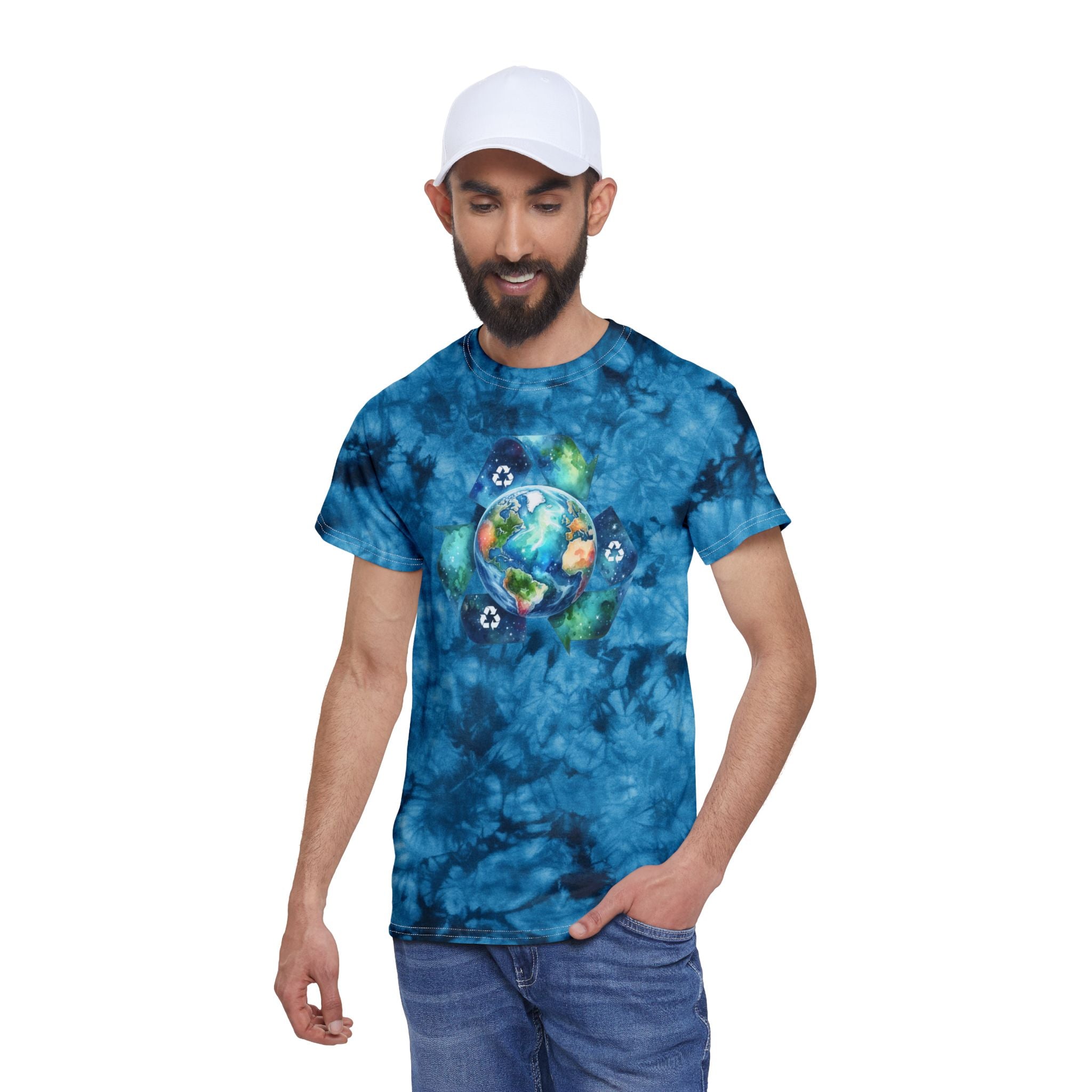 Tie-Dye Tee — Crystal Earth Graphic T-Shirt