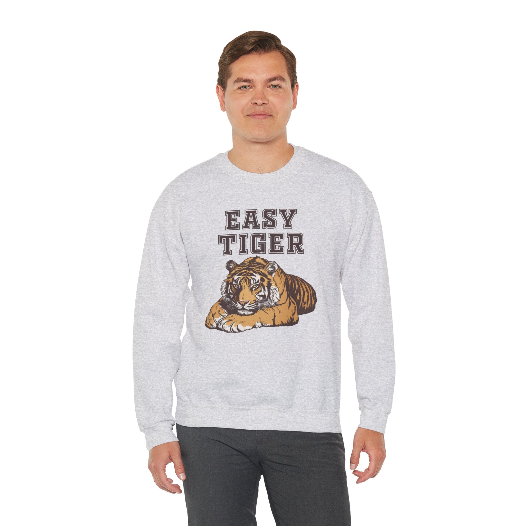 Easy Tiger Unisex Heavy Blend™ Crewneck Sweatshirt - Relaxed Comfort for Animal Lovers