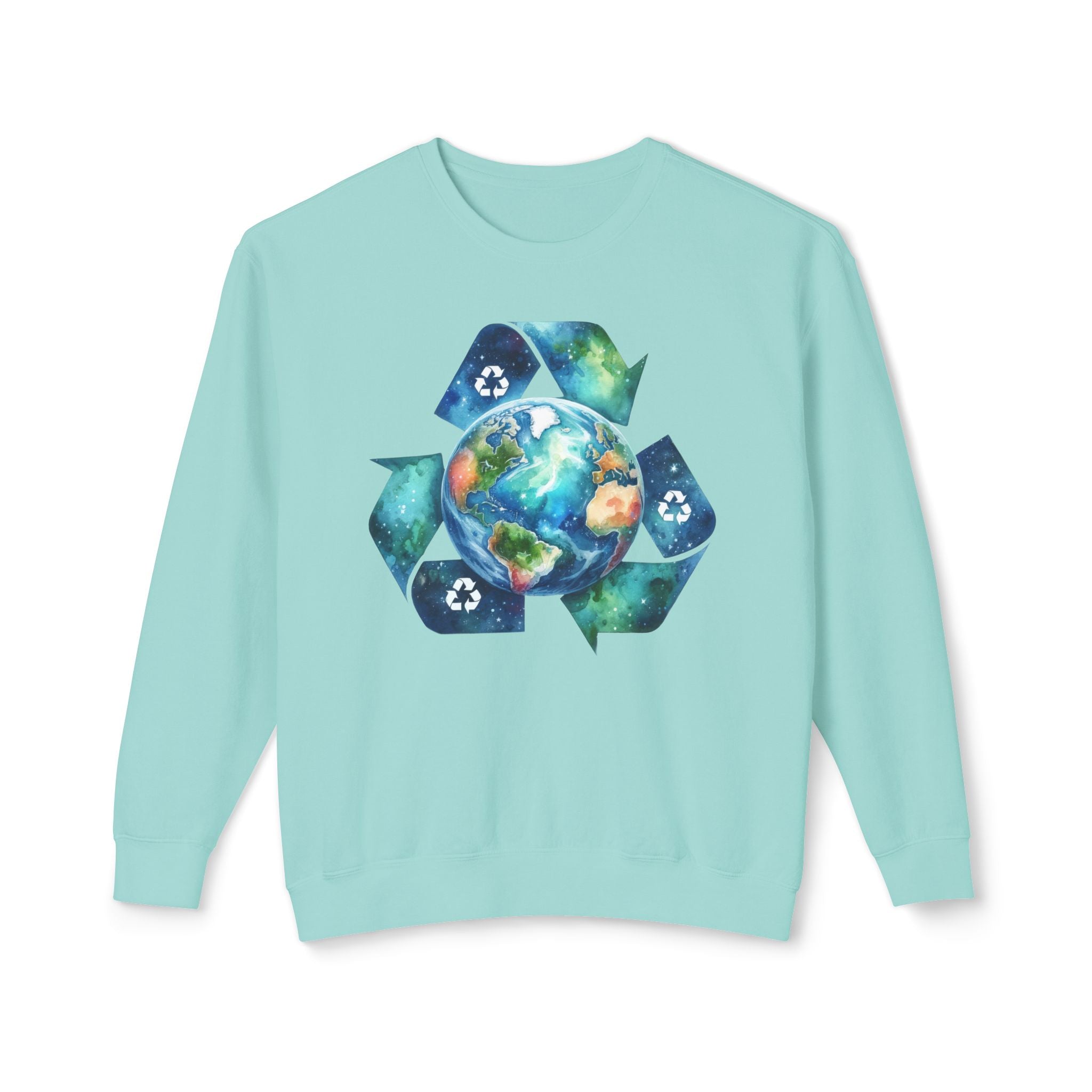Eco-Friendly Earth Design Unisex Lightweight Crewneck Sweatshirt