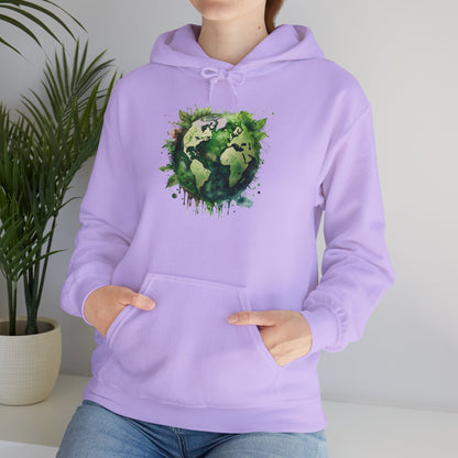 Eco-Friendly World Map Hooded Sweatshirt