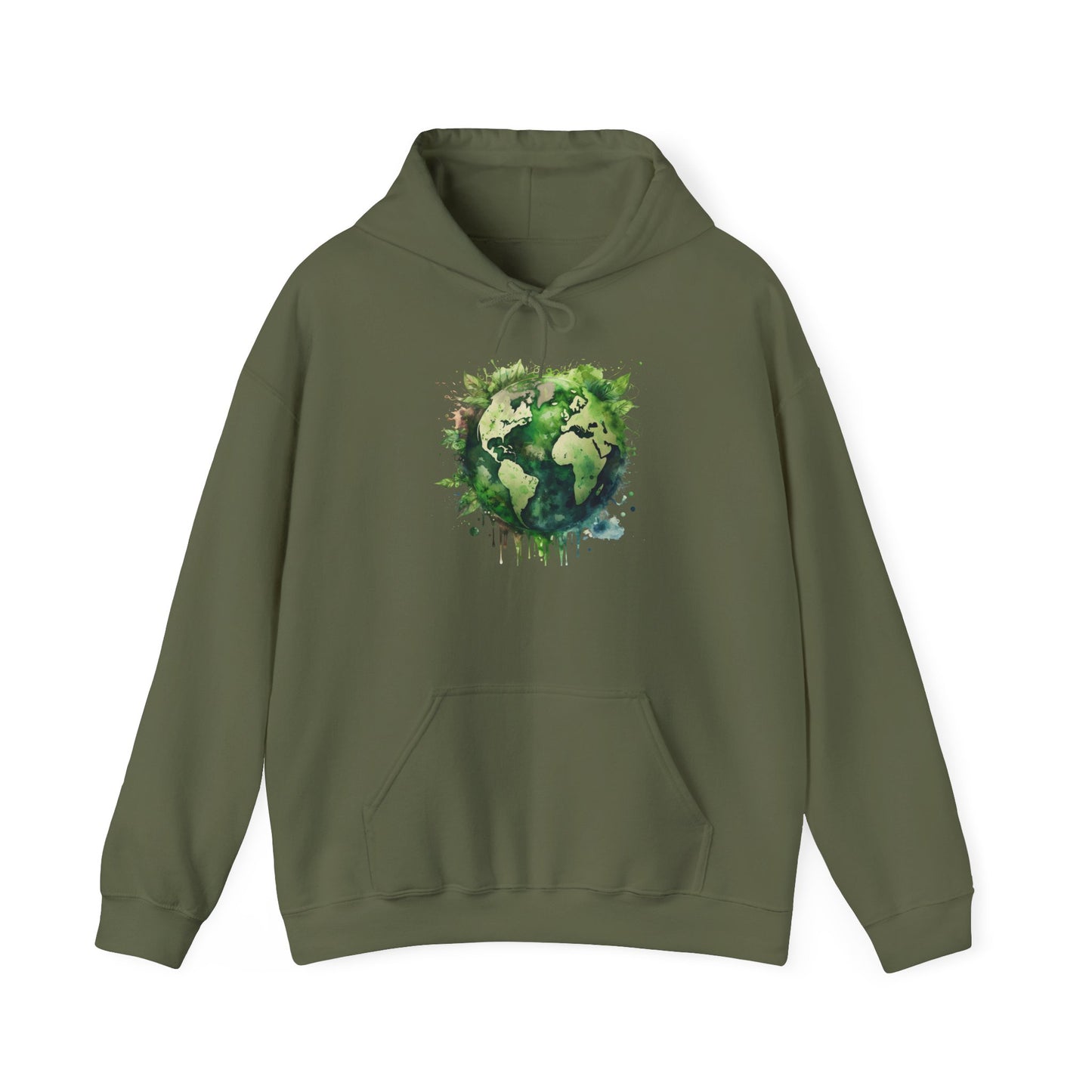 Eco-Friendly World Map Hooded Sweatshirt