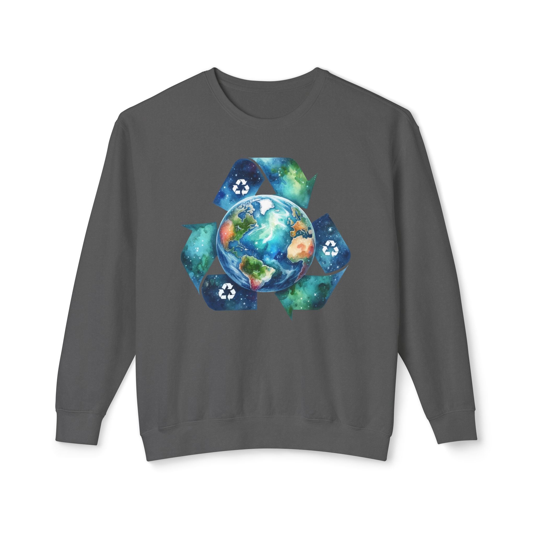 Eco-Friendly Earth Design Unisex Lightweight Crewneck Sweatshirt