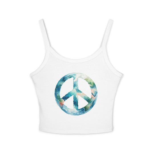 Peace Vibes Women's Spaghetti Strap Tank Top - Relaxed Summer Edition