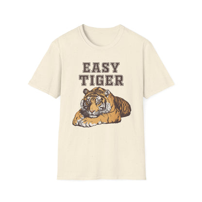 Easy Tiger Unisex Softstyle T-Shirt - Relaxed Graphic Tee for Animal Lovers