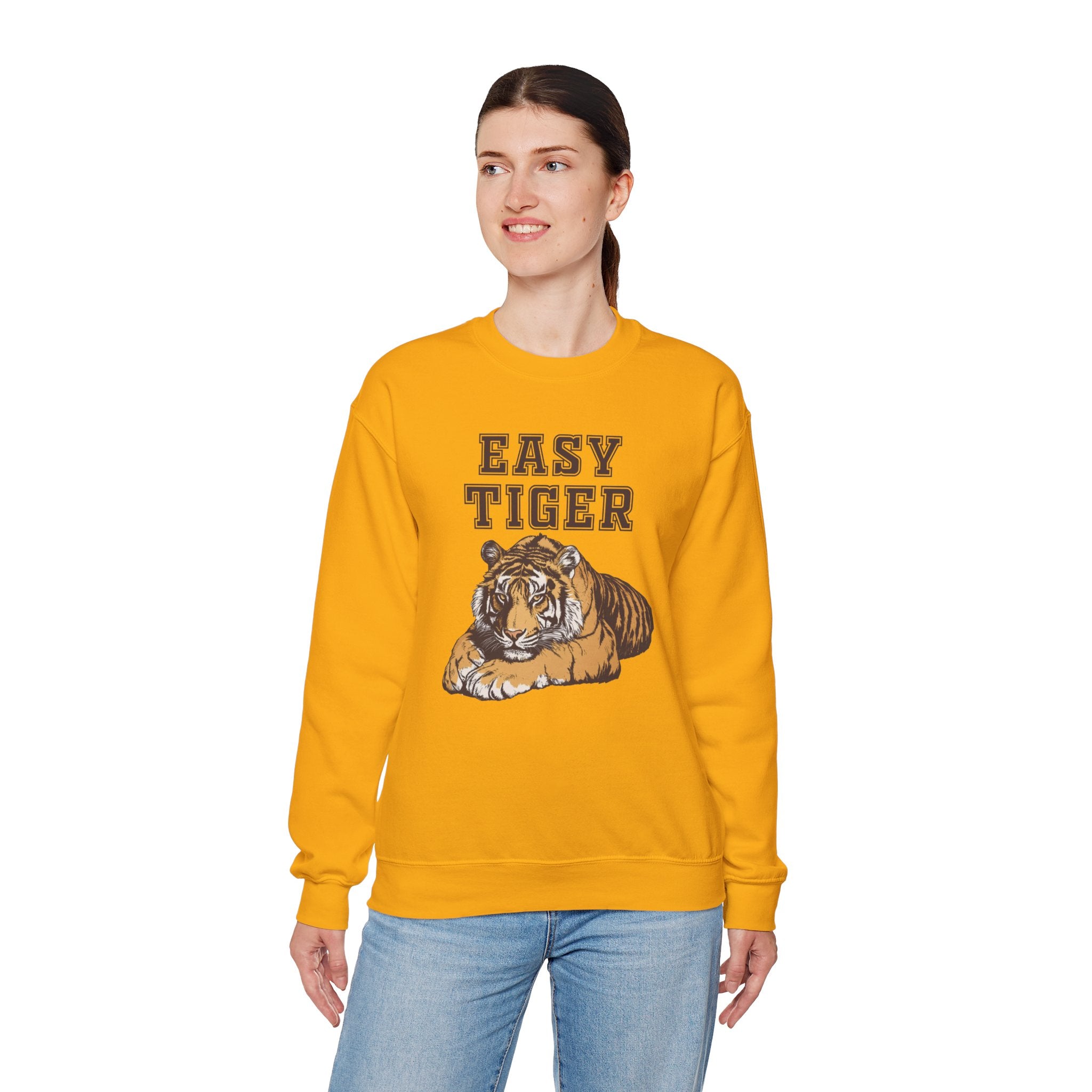 Easy Tiger Unisex Heavy Blend™ Crewneck Sweatshirt - Relaxed Comfort for Animal Lovers