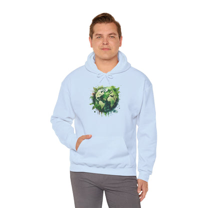 Eco-Friendly World Map Hooded Sweatshirt