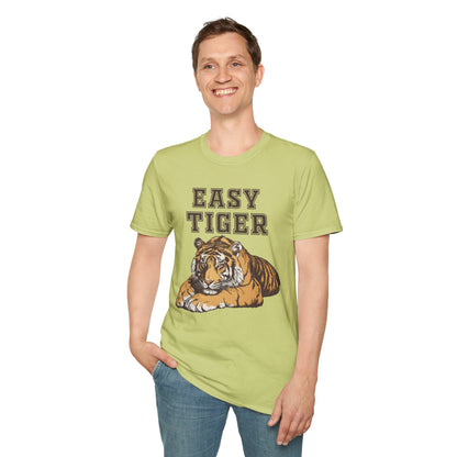 Easy Tiger Unisex Softstyle T-Shirt - Relaxed Graphic Tee for Animal Lovers