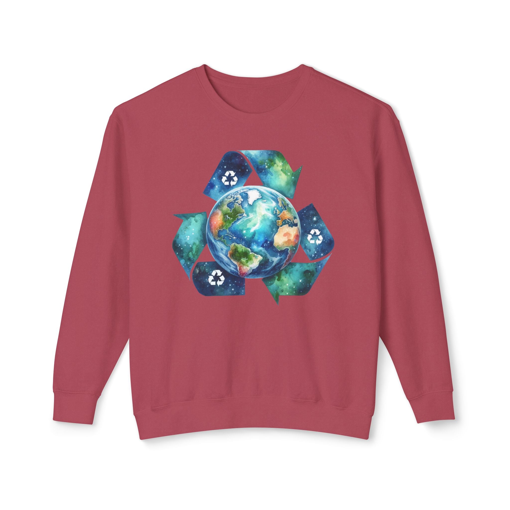 Eco-Friendly Earth Design Unisex Lightweight Crewneck Sweatshirt