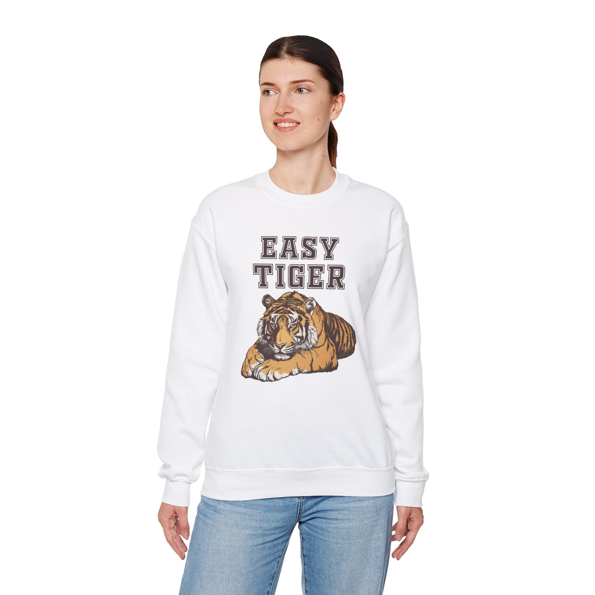 Easy Tiger Unisex Heavy Blend™ Crewneck Sweatshirt - Relaxed Comfort for Animal Lovers