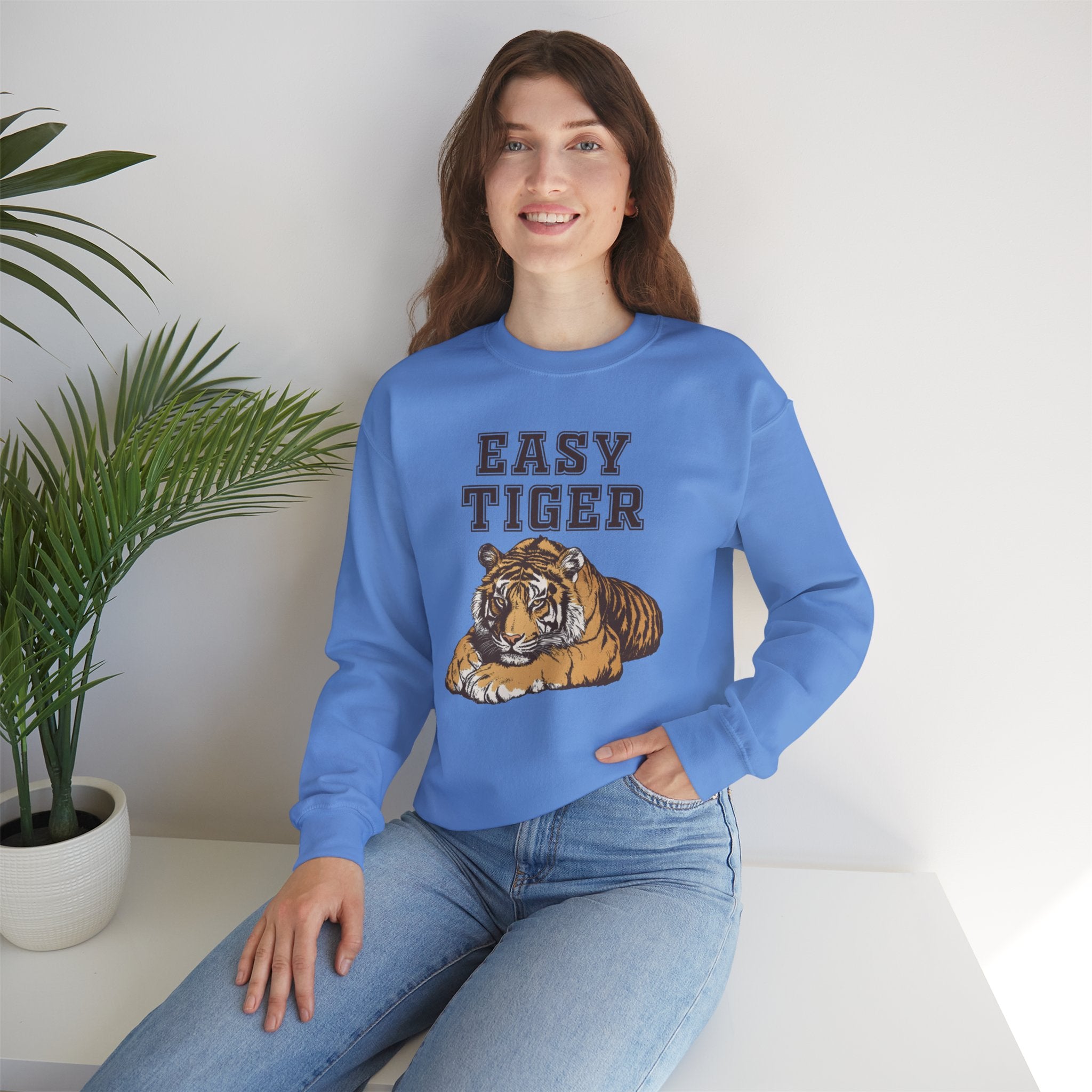 Easy Tiger Unisex Heavy Blend™ Crewneck Sweatshirt - Relaxed Comfort for Animal Lovers