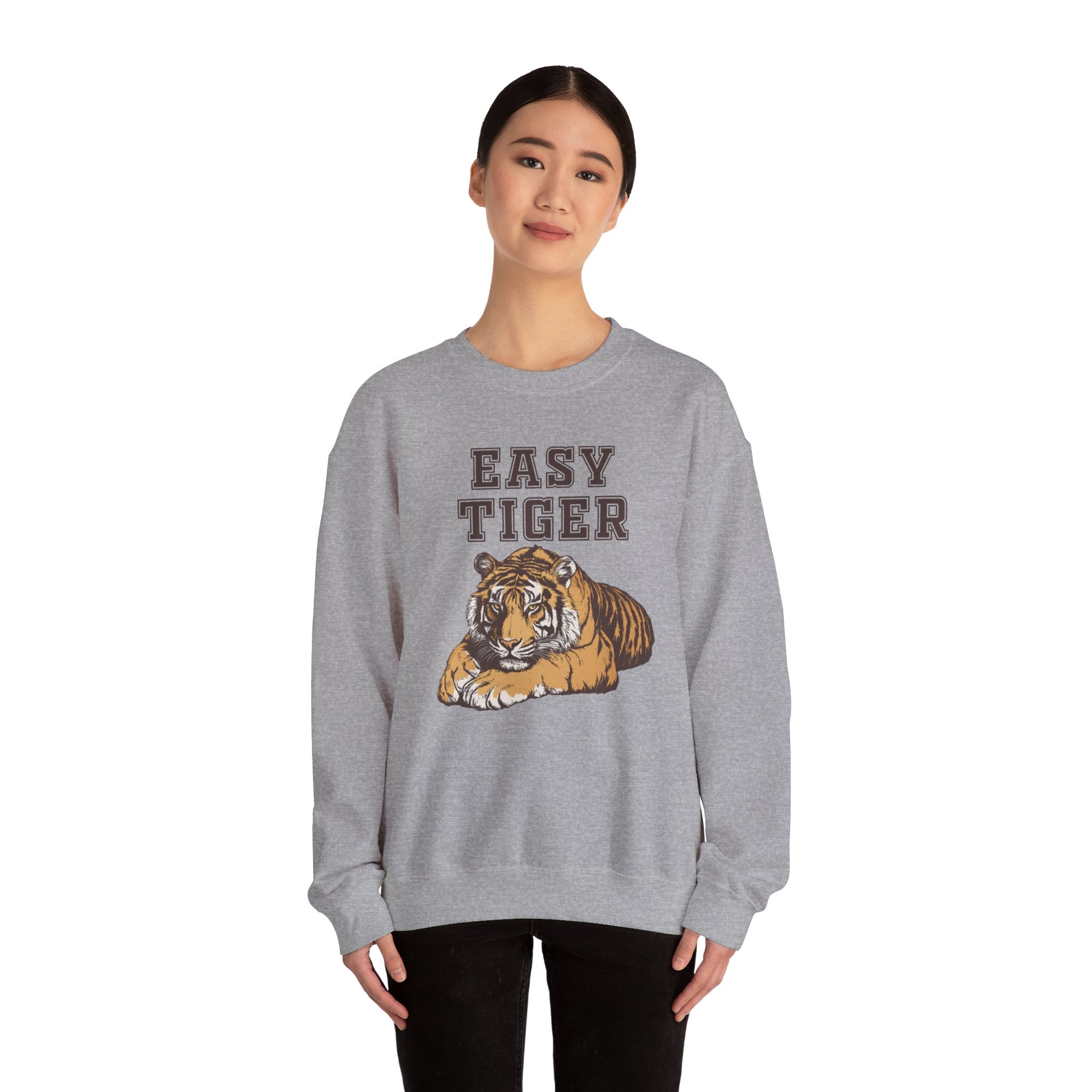 Easy Tiger Unisex Heavy Blend™ Crewneck Sweatshirt - Relaxed Comfort for Animal Lovers