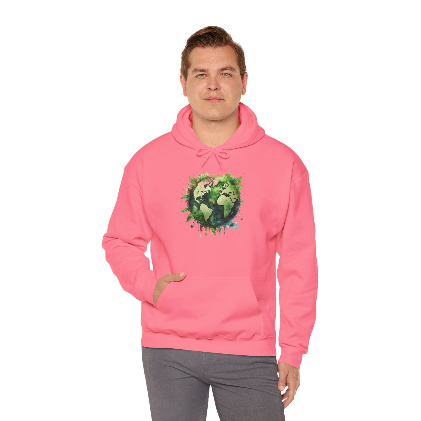 Eco-Friendly World Map Hooded Sweatshirt