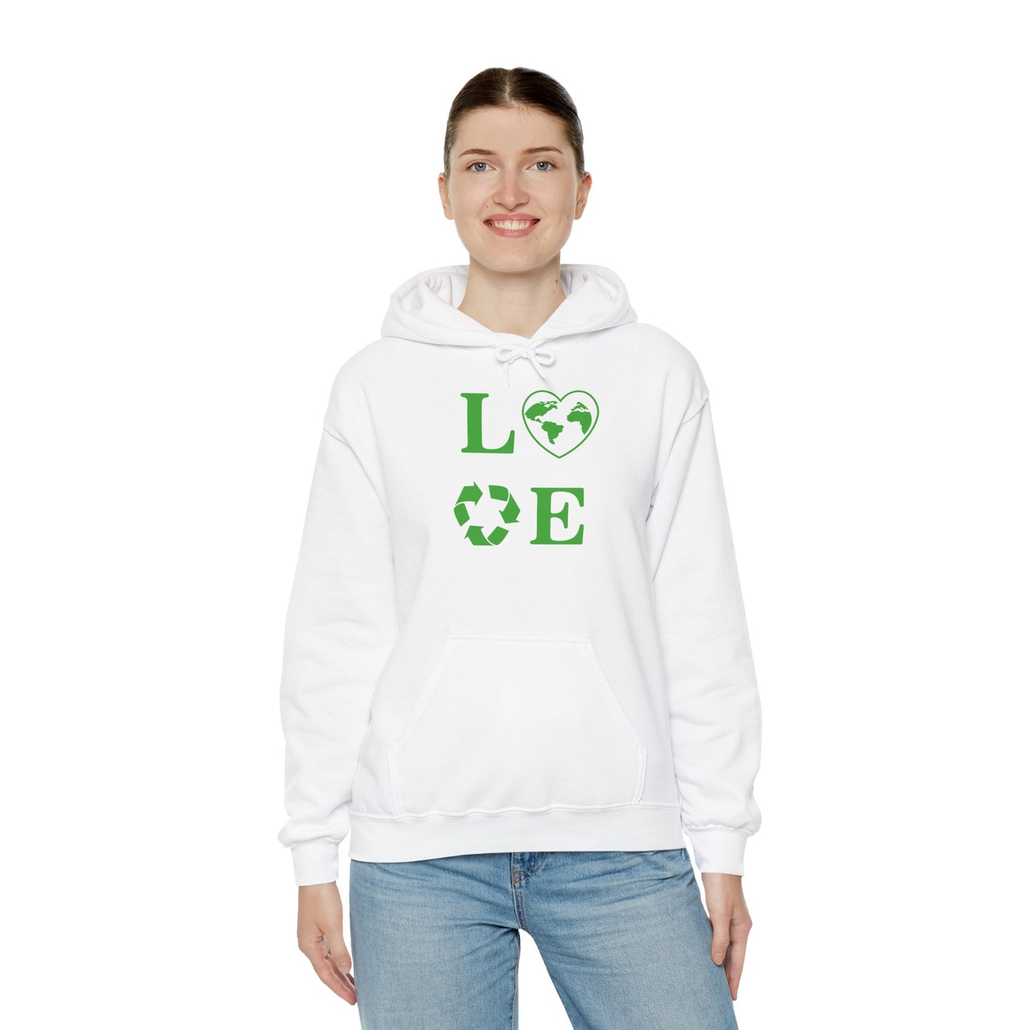 Love Heart Recycling Hoodie