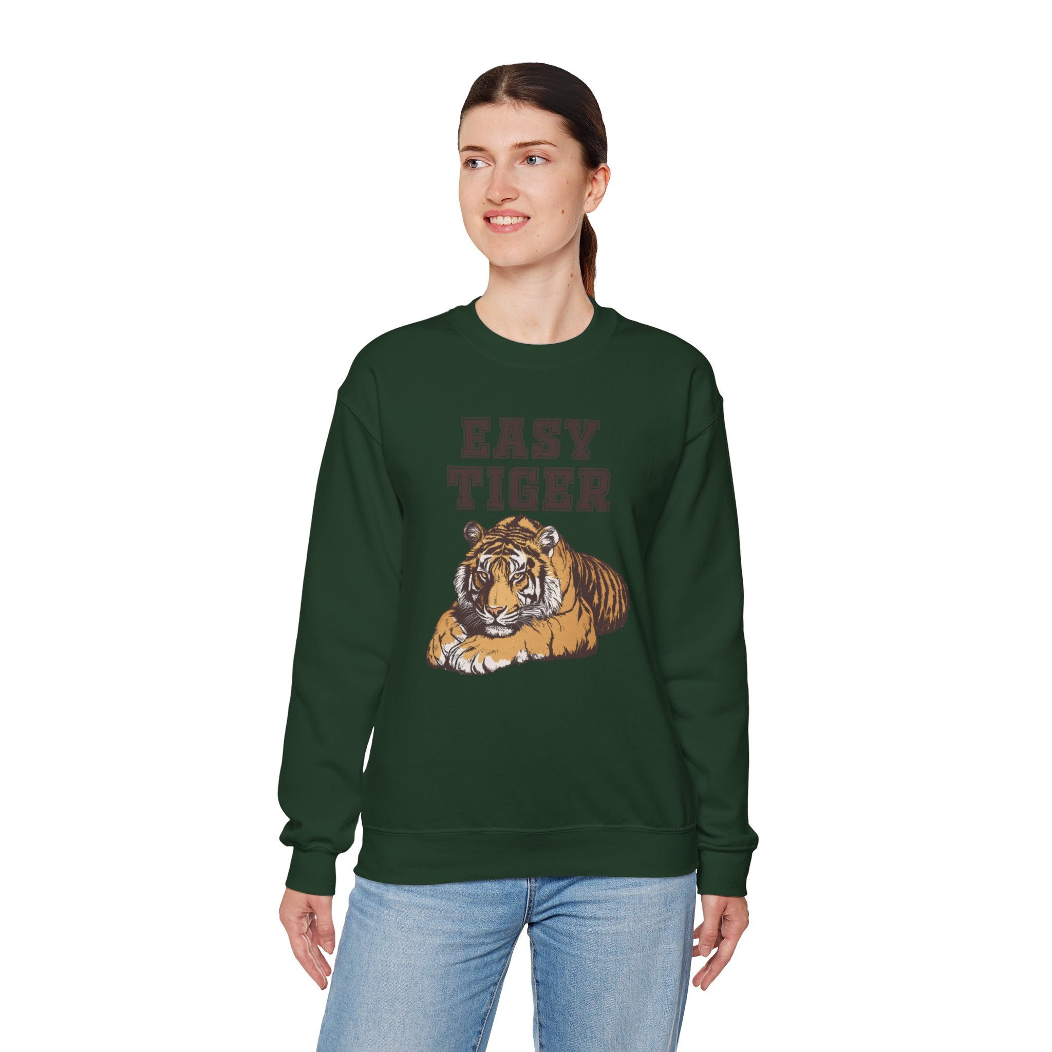 Easy Tiger Unisex Heavy Blend™ Crewneck Sweatshirt - Relaxed Comfort for Animal Lovers