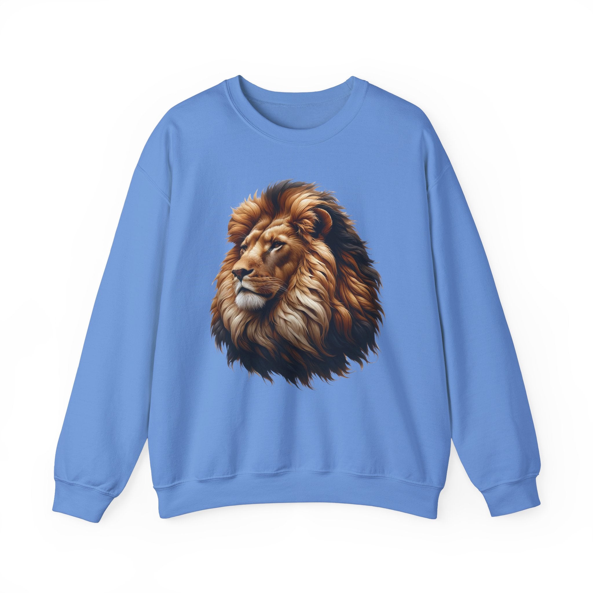 Lion Design Crewneck Sweatshirt - Relaxed Comfort for Animal Lovers