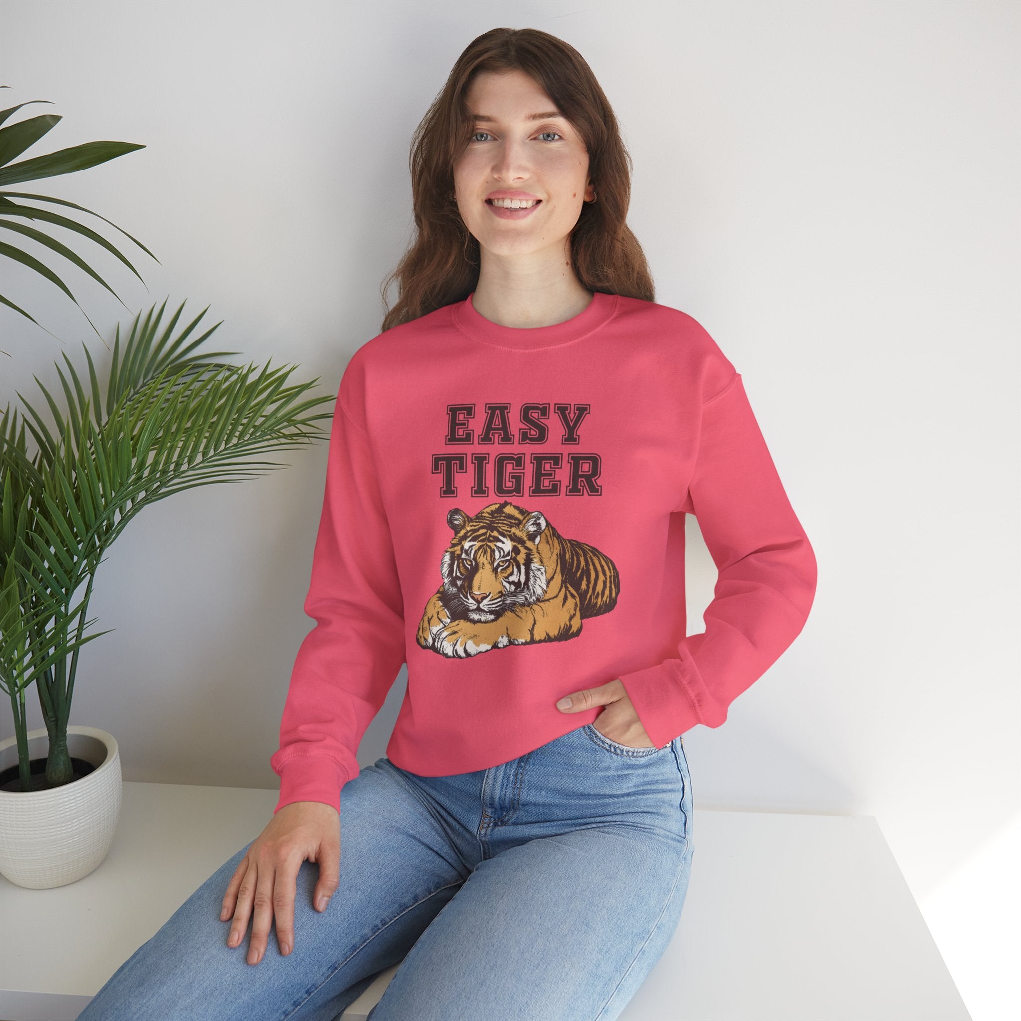 Easy Tiger Unisex Heavy Blend™ Crewneck Sweatshirt - Relaxed Comfort for Animal Lovers