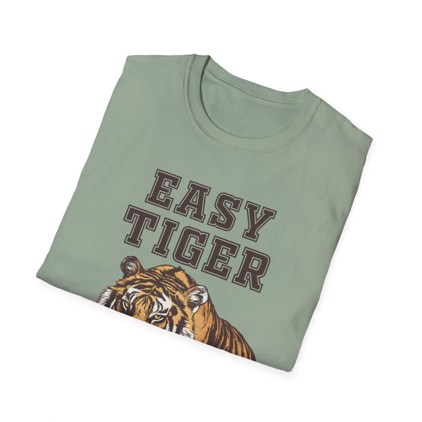 Easy Tiger Unisex Softstyle T-Shirt - Relaxed Graphic Tee for Animal Lovers