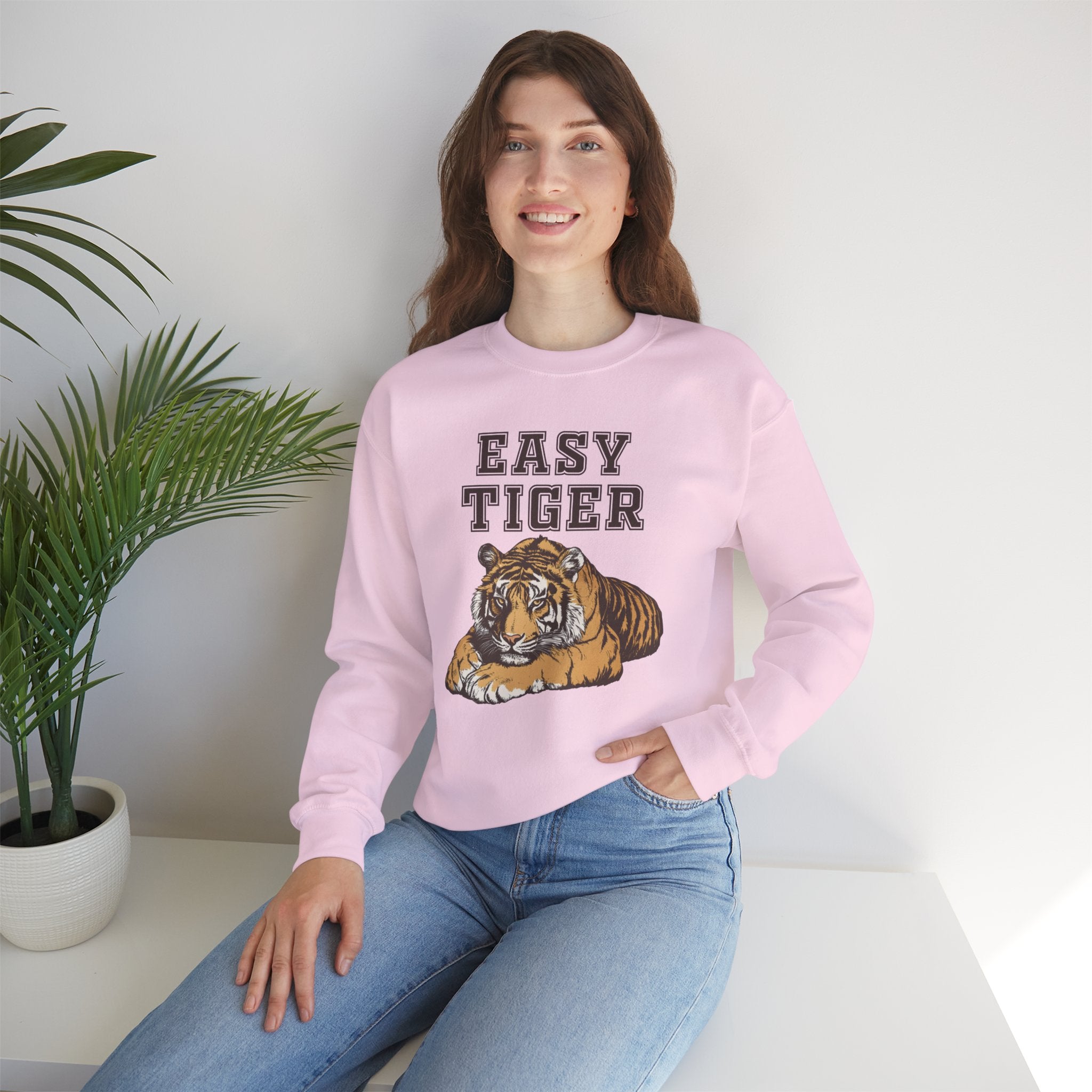 Easy Tiger Unisex Heavy Blend™ Crewneck Sweatshirt - Relaxed Comfort for Animal Lovers