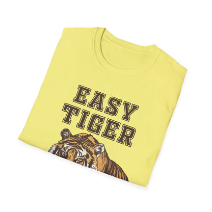 Easy Tiger Unisex Softstyle T-Shirt - Relaxed Graphic Tee for Animal Lovers