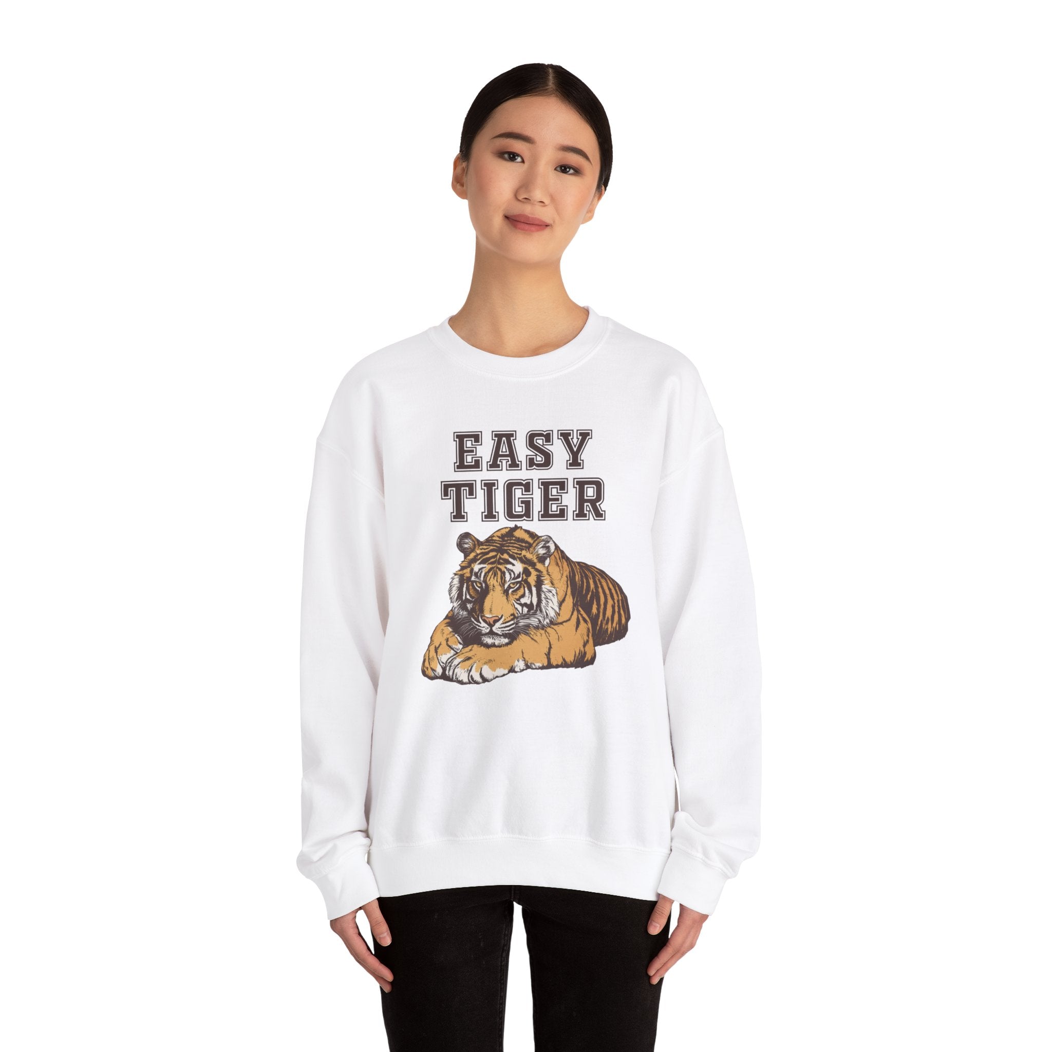 Easy Tiger Unisex Heavy Blend™ Crewneck Sweatshirt - Relaxed Comfort for Animal Lovers