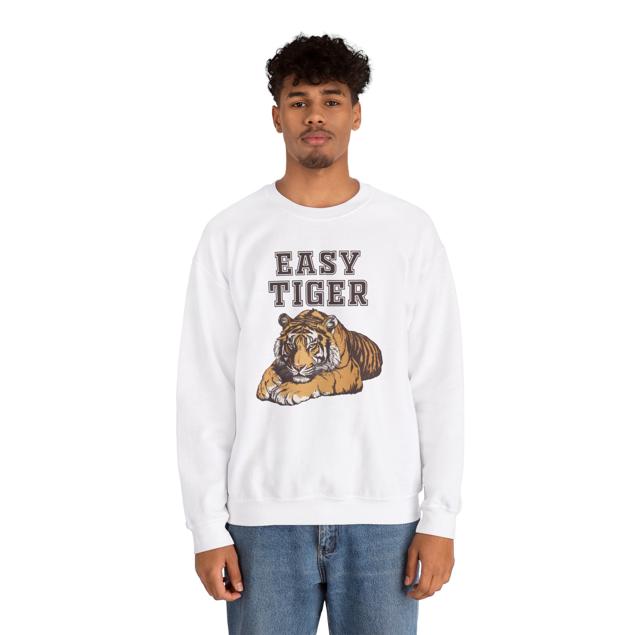 Easy Tiger Unisex Heavy Blend™ Crewneck Sweatshirt - Relaxed Comfort for Animal Lovers