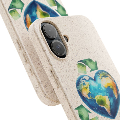 Cute Earth Design - Sustainable Living Biodegradable Phone Case