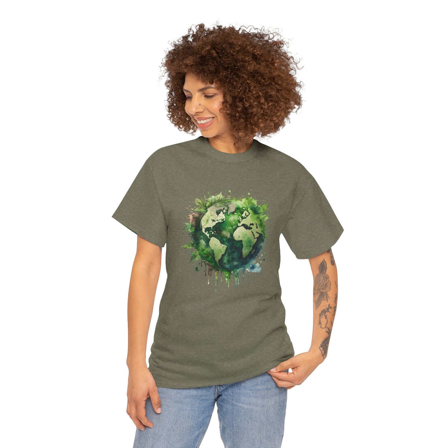 Eco-Friendly World Map T-Shirt - Unisex Tee