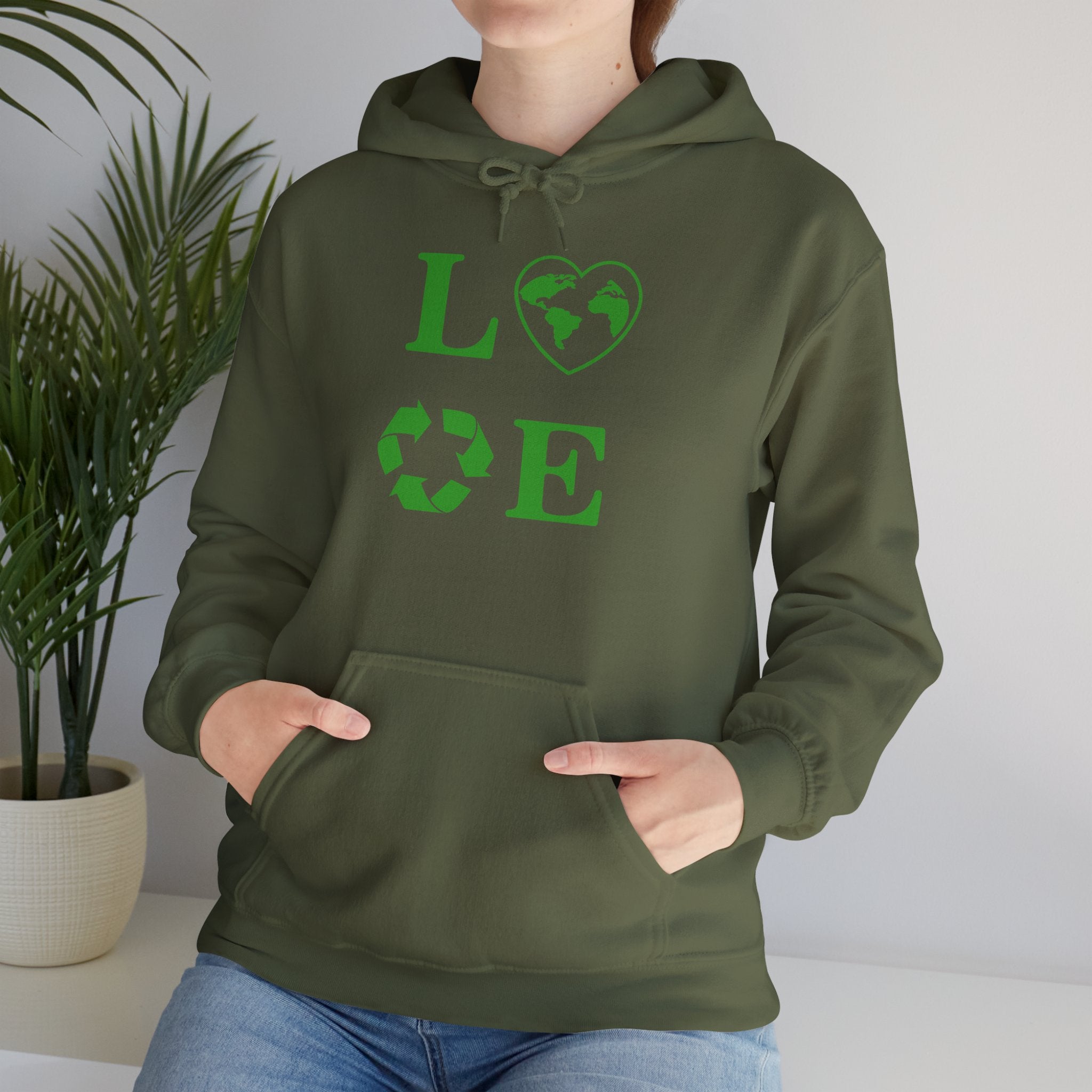 Love Heart Recycling Hoodie