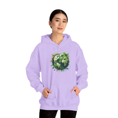 Eco-Friendly World Map Hooded Sweatshirt