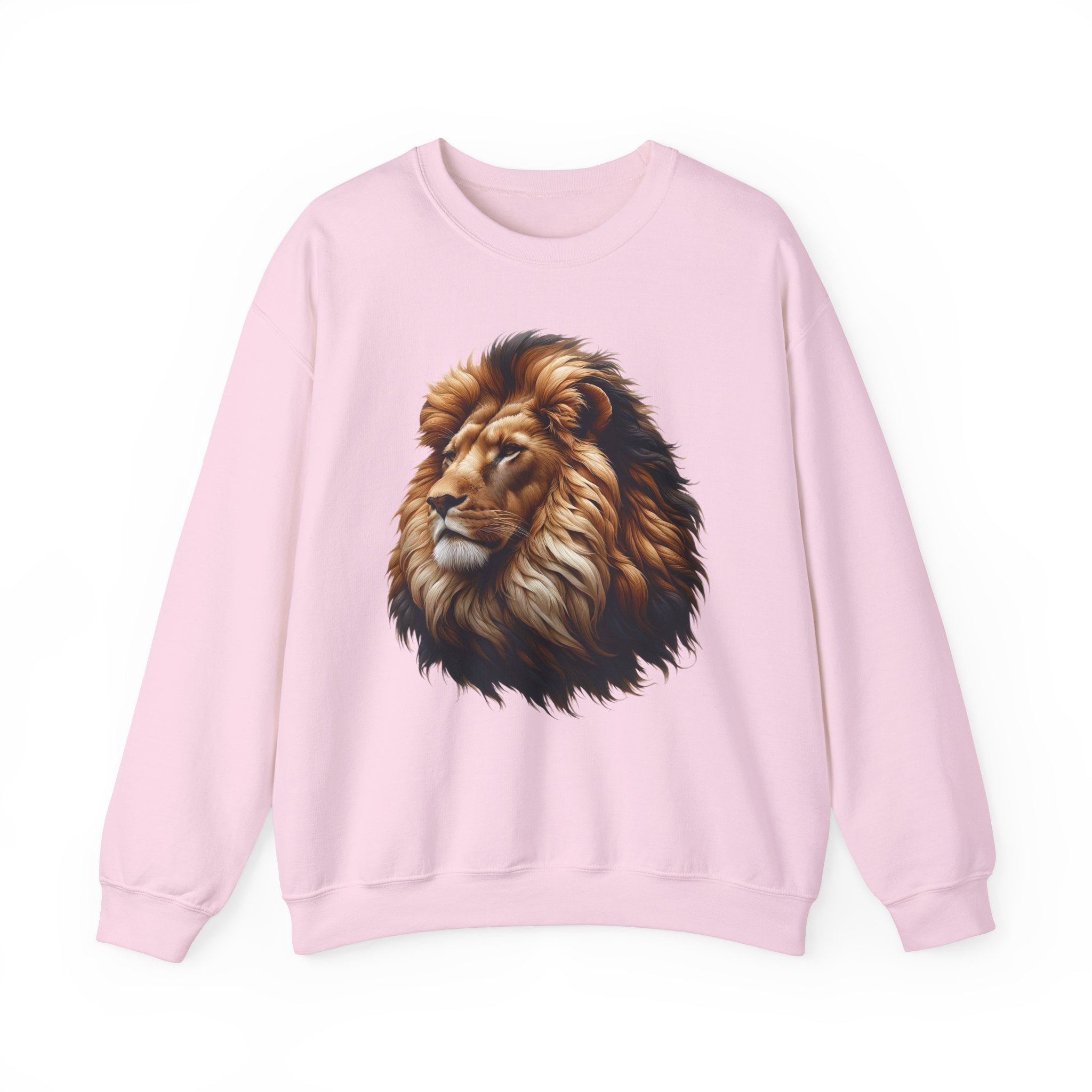 Lion Design Crewneck Sweatshirt - Relaxed Comfort for Animal Lovers