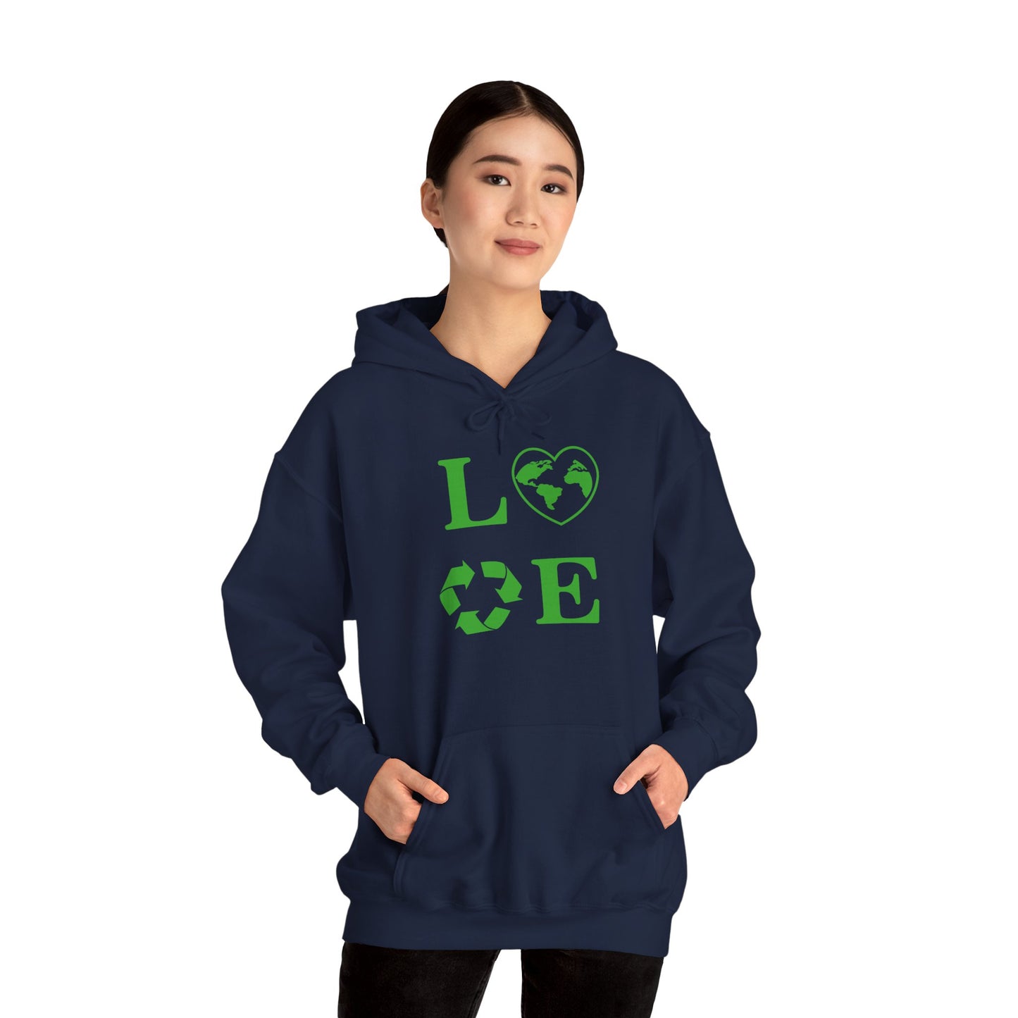 Love Heart Recycling Hoodie