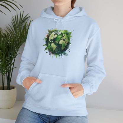 Eco-Friendly World Map Hooded Sweatshirt