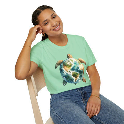 Eco-Friendly Turtle Graphic Unisex Softstyle T-Shirt