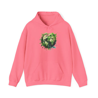 Eco-Friendly World Map Hooded Sweatshirt