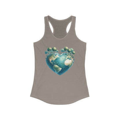 Eco-Friendly Heart Cute Earth Women Tank Top