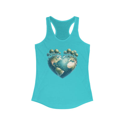 Eco-Friendly Heart Cute Earth Women Tank Top