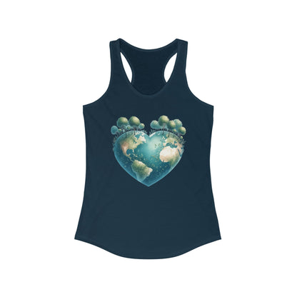 Eco-Friendly Heart Cute Earth Women Tank Top