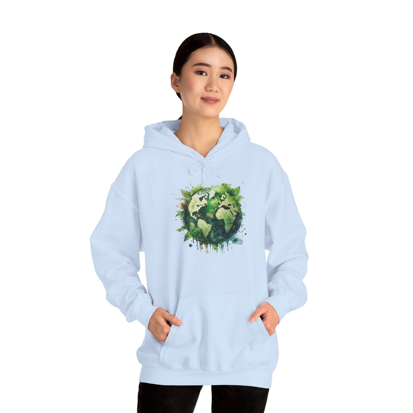 Eco-Friendly World Map Hooded Sweatshirt