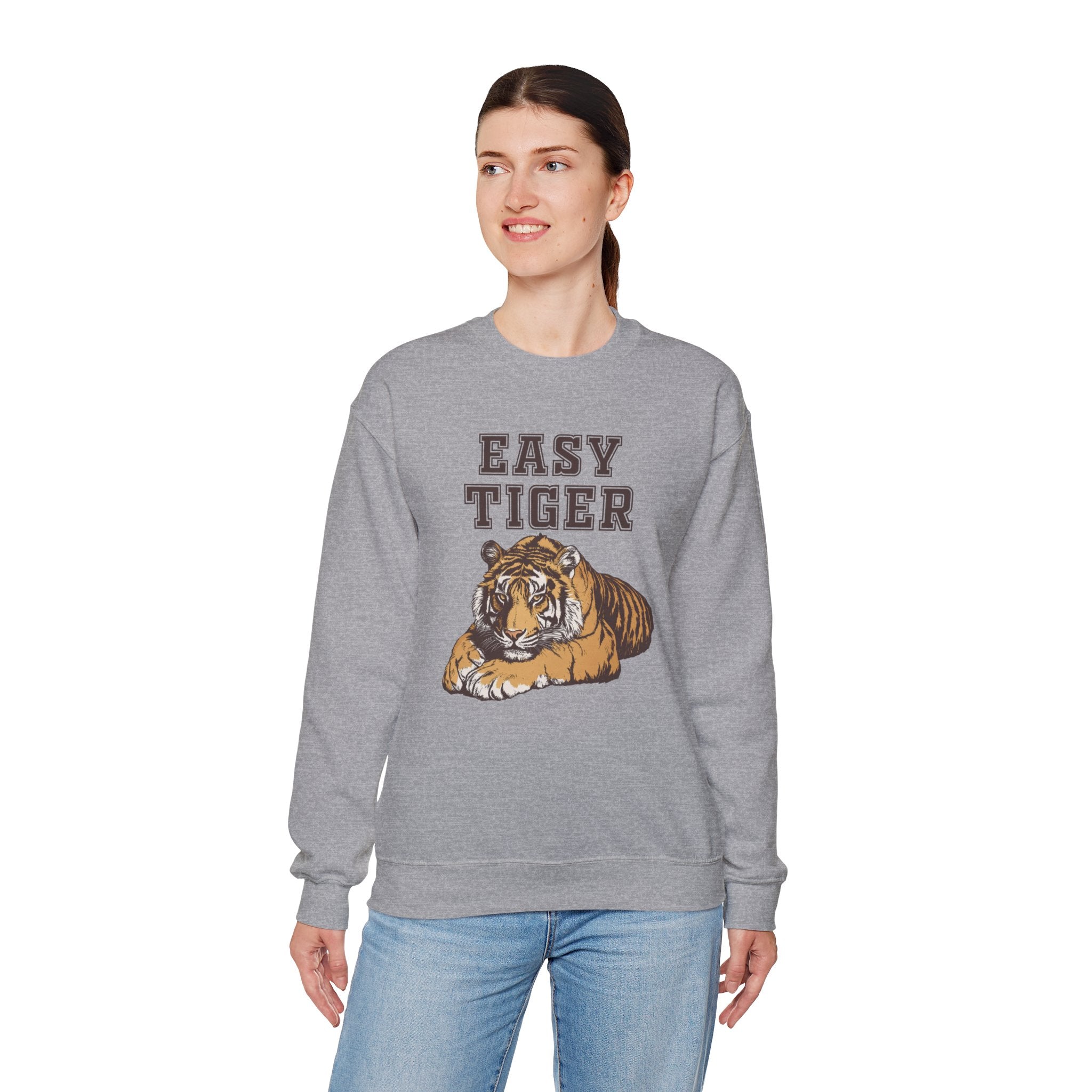 Easy Tiger Unisex Heavy Blend™ Crewneck Sweatshirt - Relaxed Comfort for Animal Lovers
