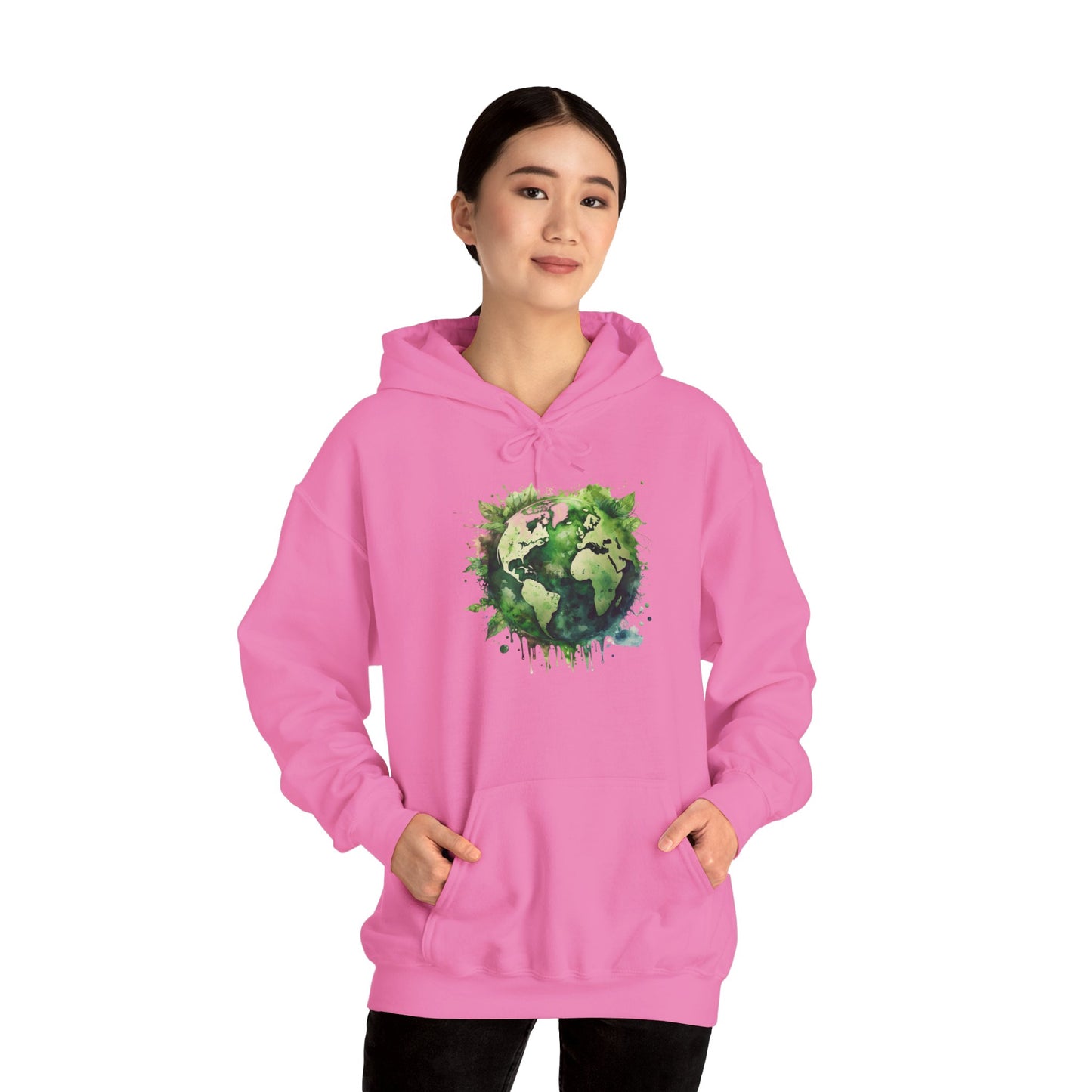 Eco-Friendly World Map Hooded Sweatshirt