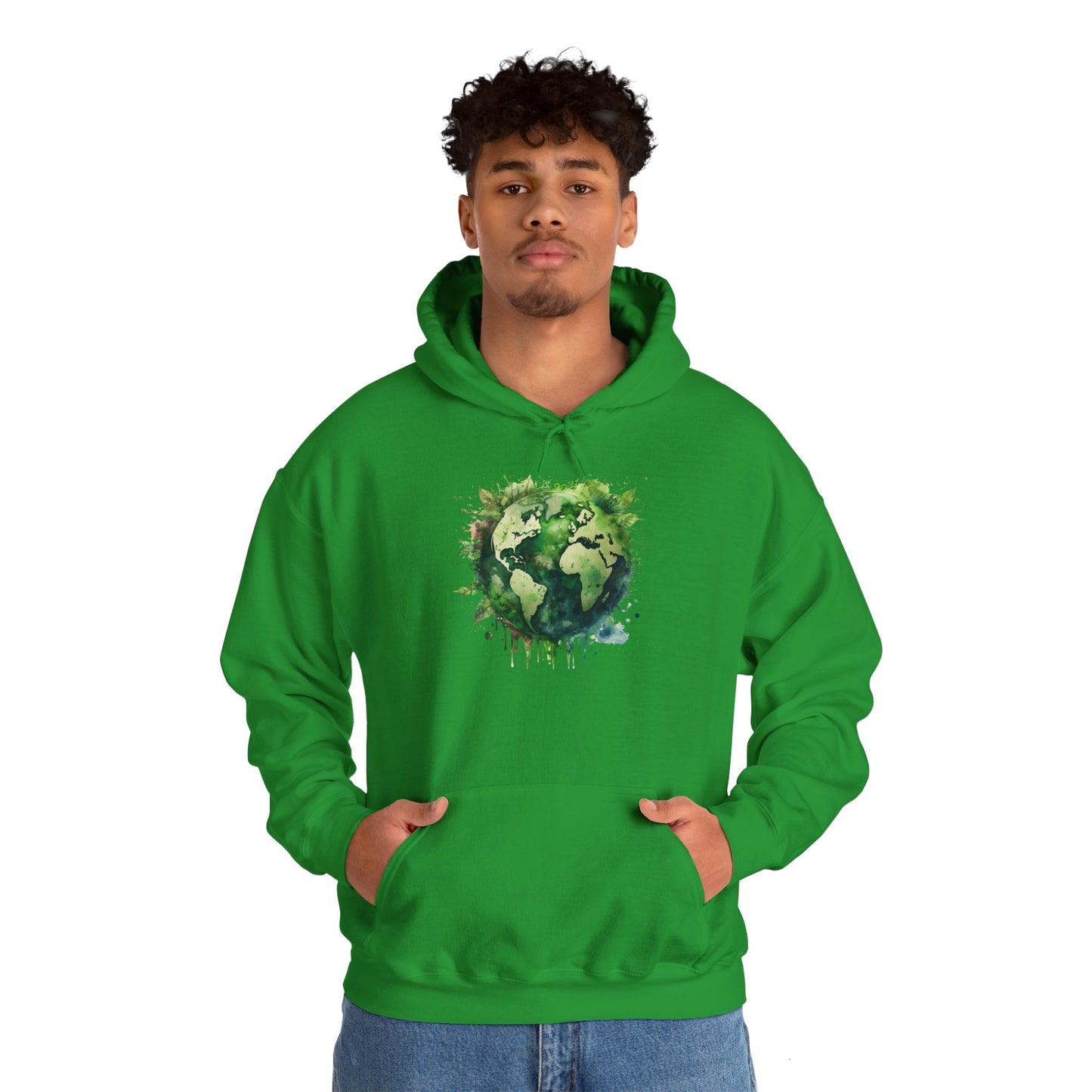 Eco-Friendly World Map Hooded Sweatshirt