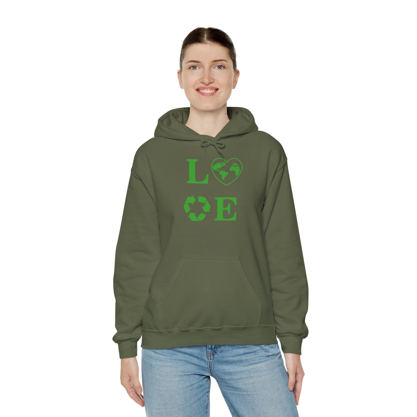 Love Heart Recycling Hoodie