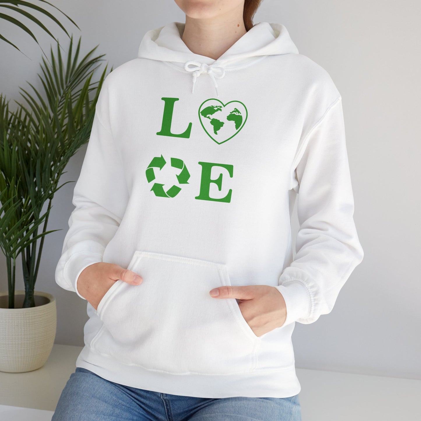 Love Heart Recycling Hoodie