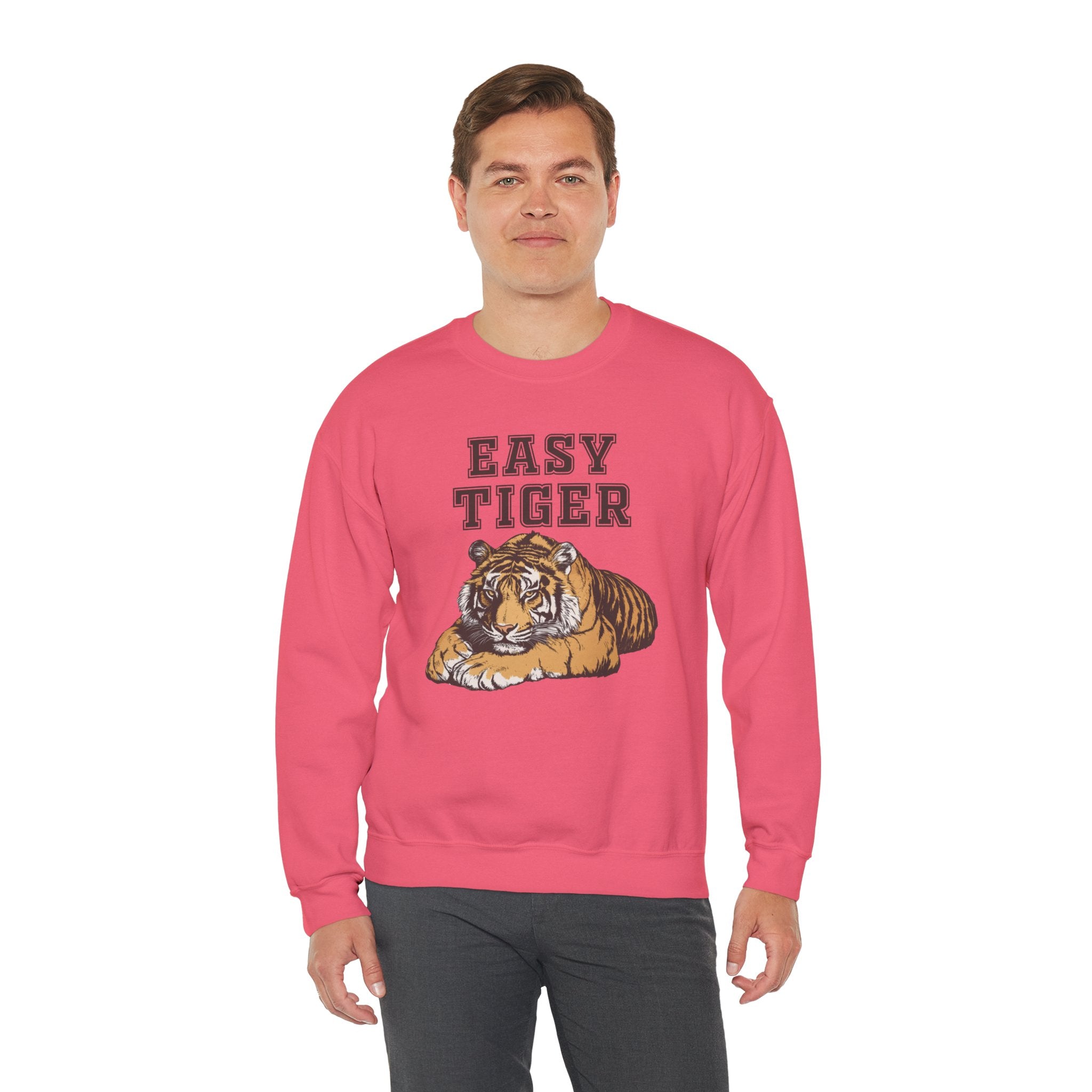 Easy Tiger Unisex Heavy Blend™ Crewneck Sweatshirt - Relaxed Comfort for Animal Lovers