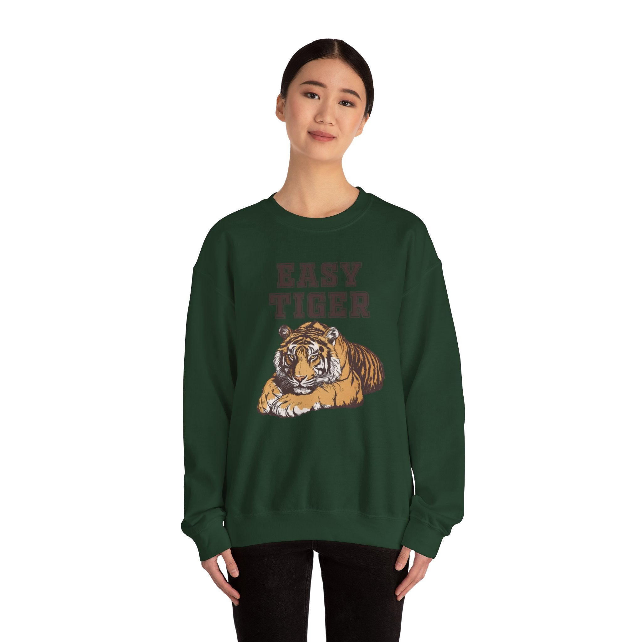 Easy Tiger Unisex Heavy Blend™ Crewneck Sweatshirt - Relaxed Comfort for Animal Lovers