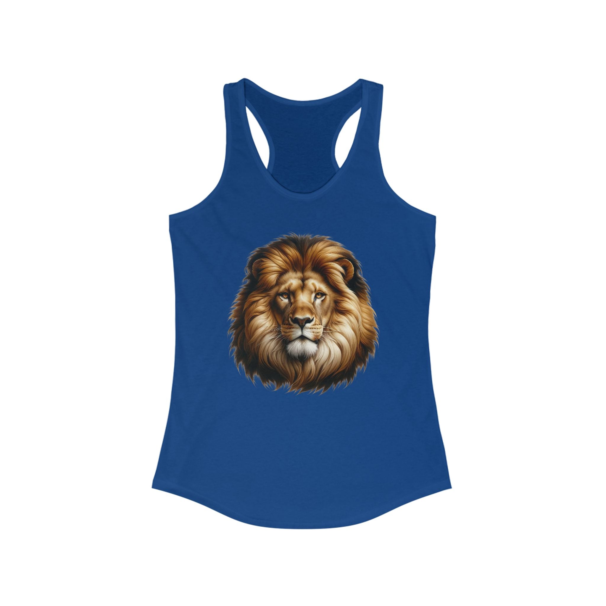 Majestic Lion Women's Racerback Tank - Perfect for Nature Lovers